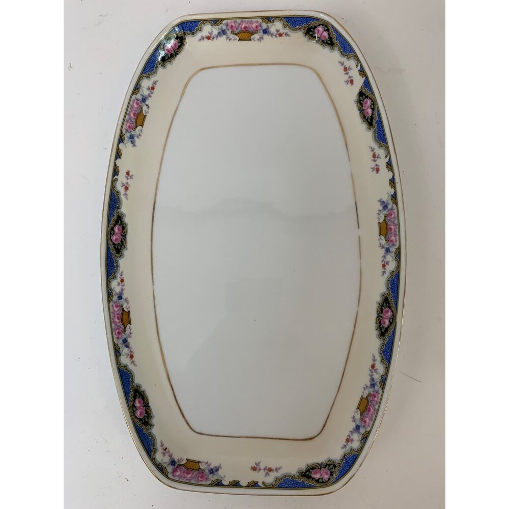 VTG 40s Edelstein Bavaria Porcelain Serving Platter Medium Size 13"x8" L10135